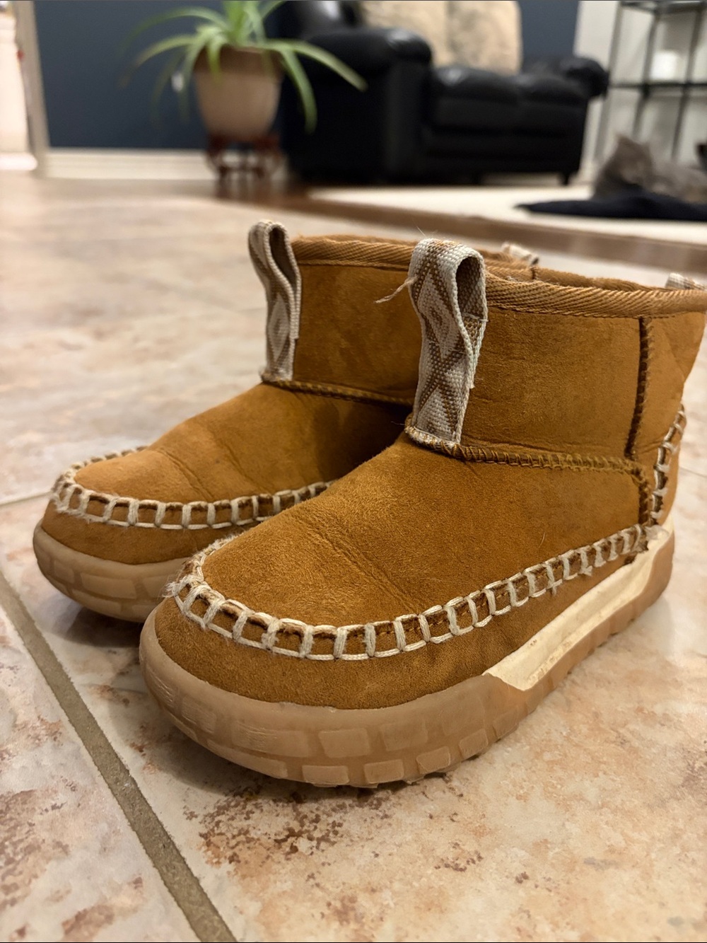 Kids Chestnut Suede Pull-On Bootie